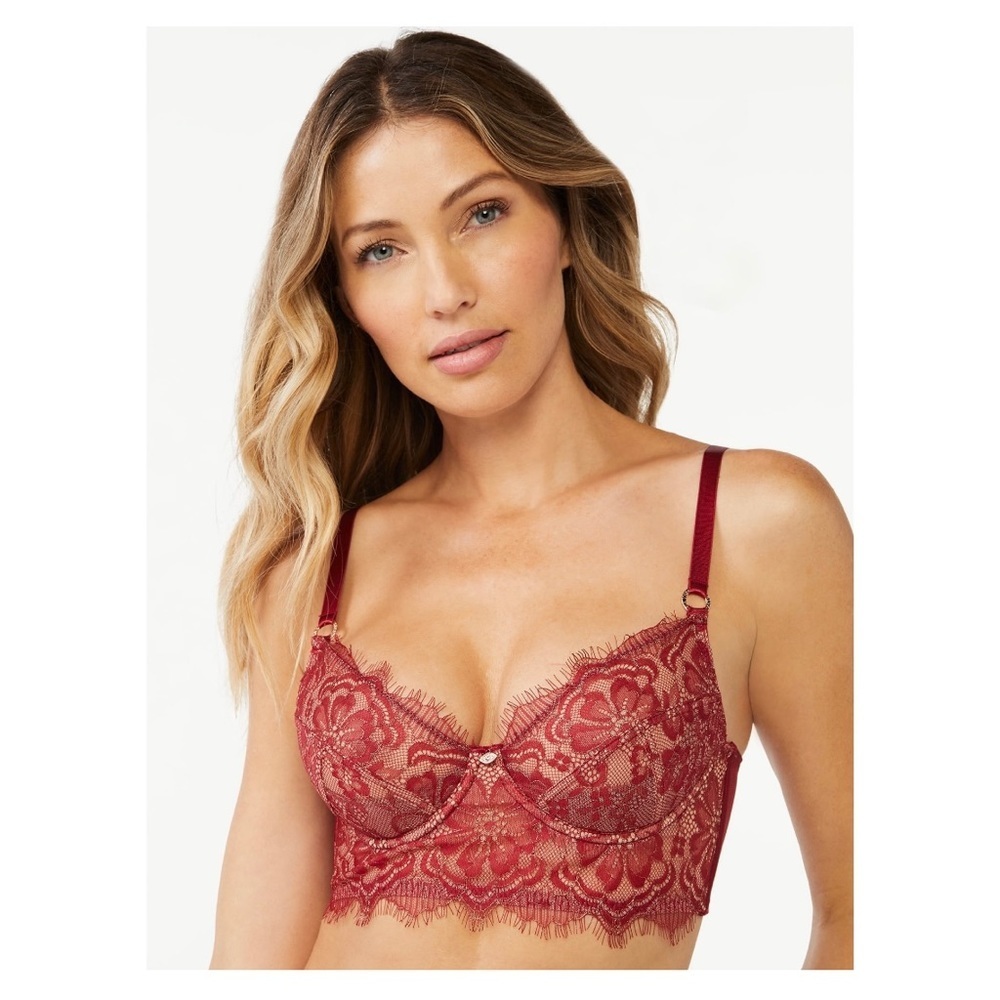 Sofia Intimates by Sofia Vergara Women's Eyelash Lace Bustier Bra